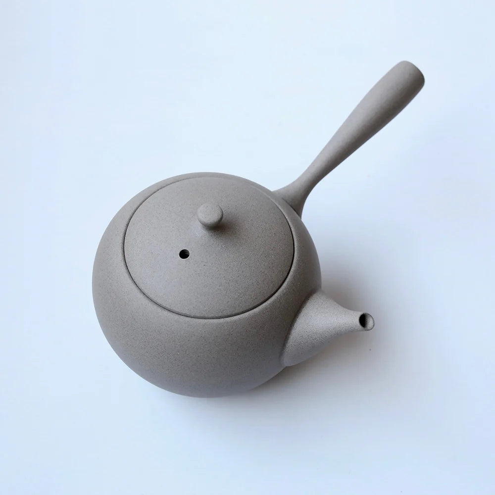 人水窯:TOKI maru - SHIROHAI 常滑急須 丸型 (290ml グレー)