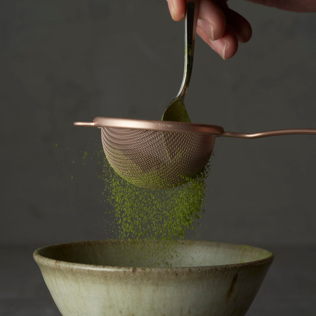 Three Snow: Matcha Chakoshi / Tea Strainer (Pink Gold - blackens as it ages)