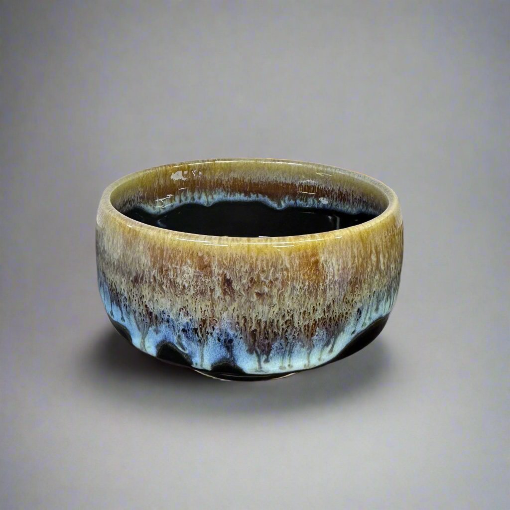 Saikai Ceramics: Hakuwan - Jatenmoku, Porcelain Matcha Bowl with Gift Box - yumenet.live