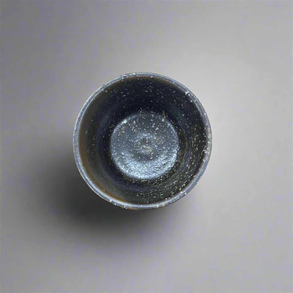 青安窯:彫絵美濃焼 ぐい呑み 5個セット 木箱付き 削ぎ五様 ぐい呑揃え