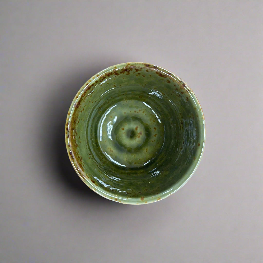 青安窯:彫絵美濃焼 ぐい呑み 5個セット 木箱付き 削ぎ五様 ぐい呑揃え