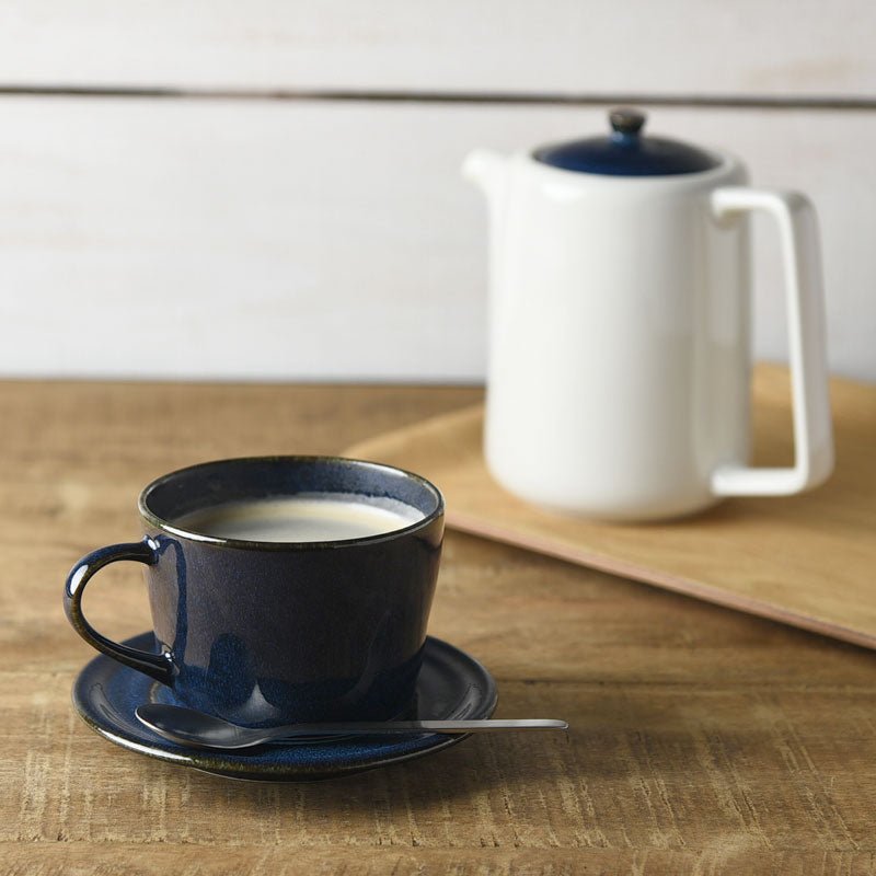 Deep Scandinavian Blue - Tea Cup & Saucer - yumenet.live
