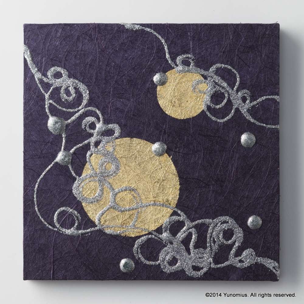 Hana & Haku: Decorative Washi Paper Panel (Purple #3) - yumenet.live