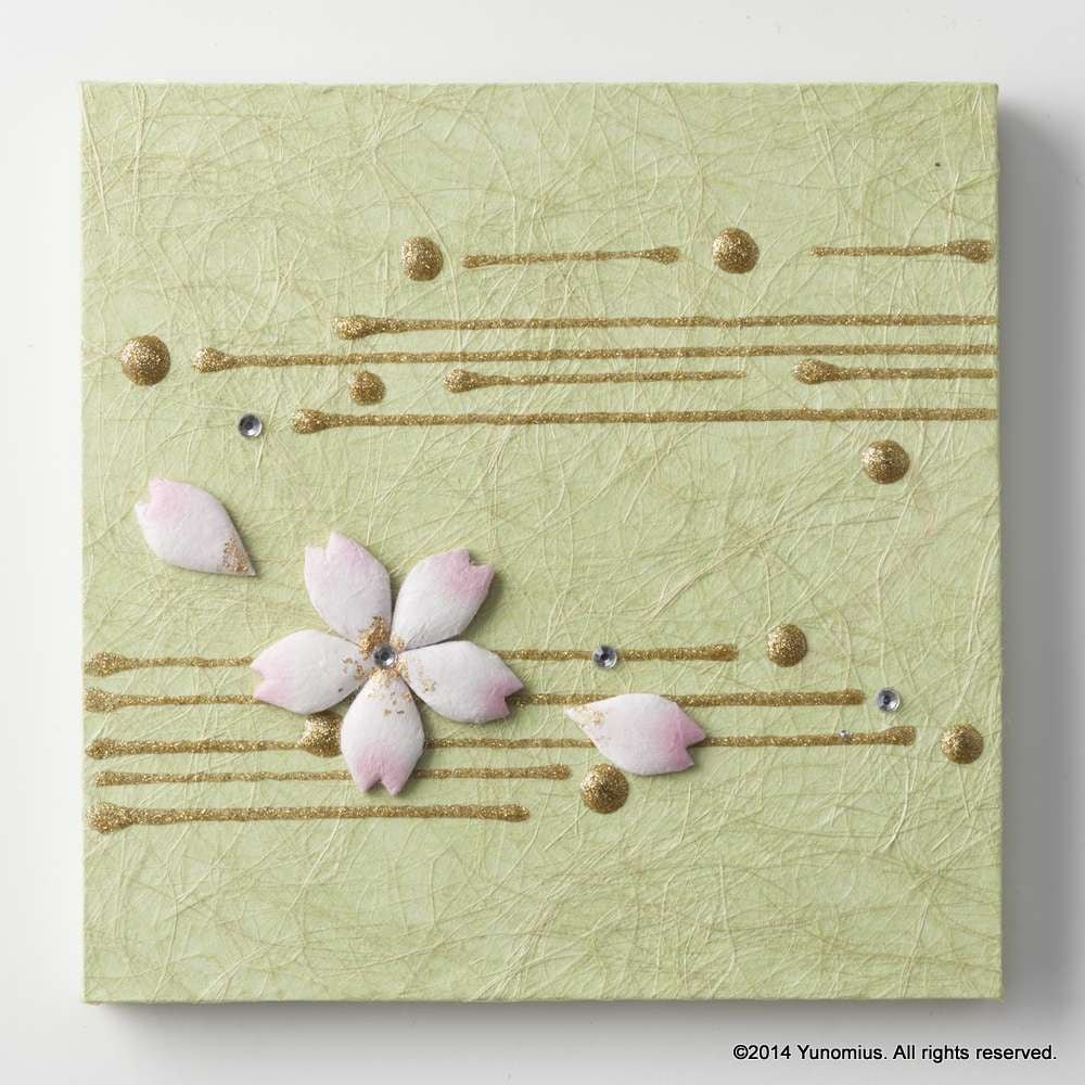 Hana & Haku: Sakura Washi Paper Panel (Green #3) - yumenet.live