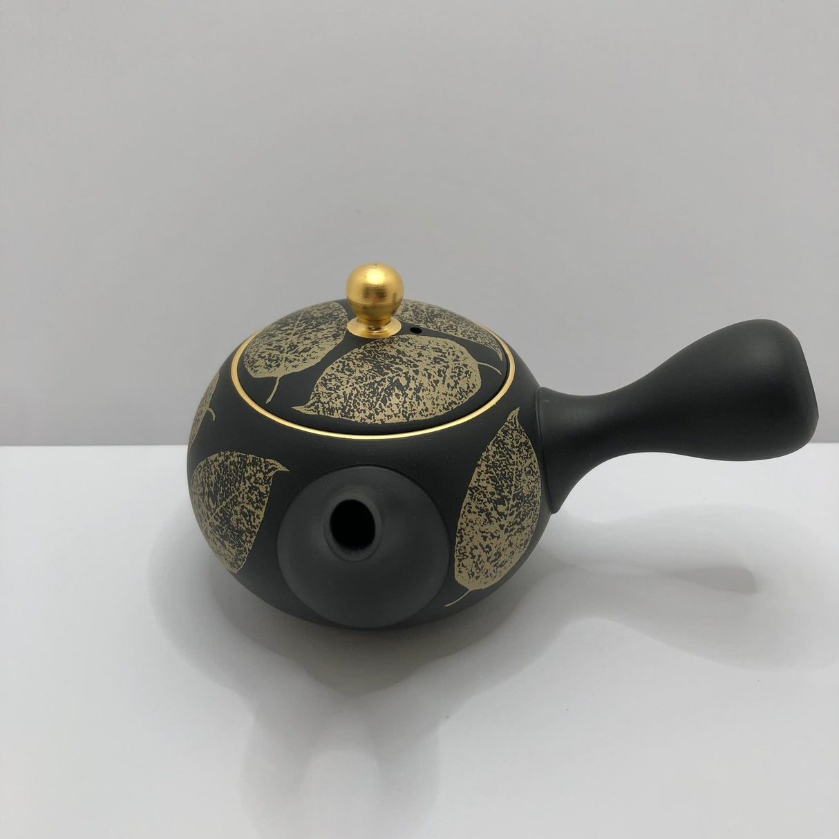 Isobe Ceramics mi124: Tokoname Kyusu Shouhou 200 ml 金彩木の葉 - yumenet.live