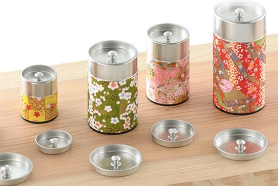 Okumura Seikan: Tin Presentation Lids for Storage Cannisters (40g / 175g sizes) - yumenet.live