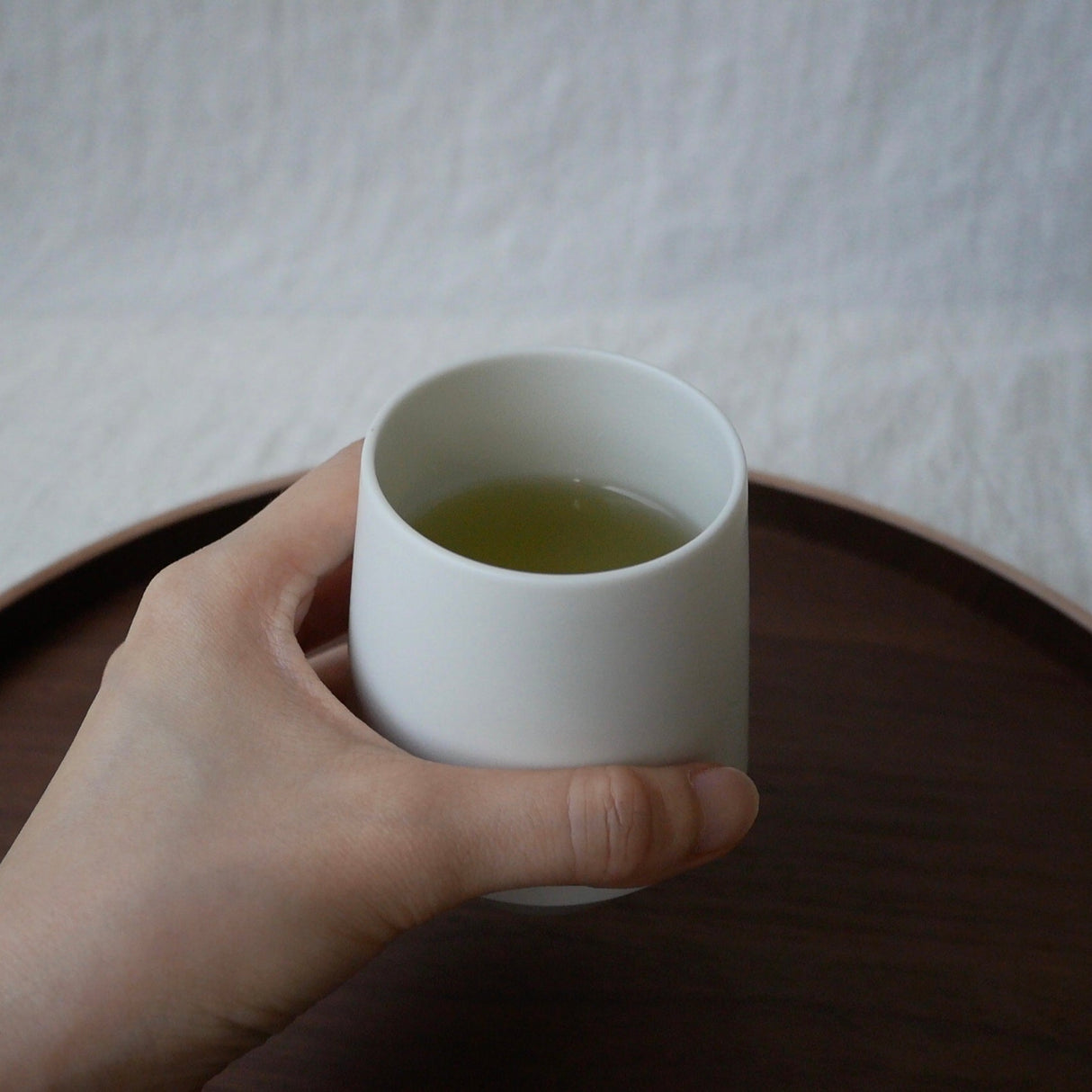 Yamani - Yamatsu Gifu: Minimalist Frustum Yunomi Tumbler, White - yumenet.live