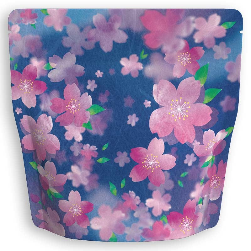 Yoshimura Pack 10131 Resealable Washi Paper Bag Sakura In The Dark 夜桜 - yumenet.live