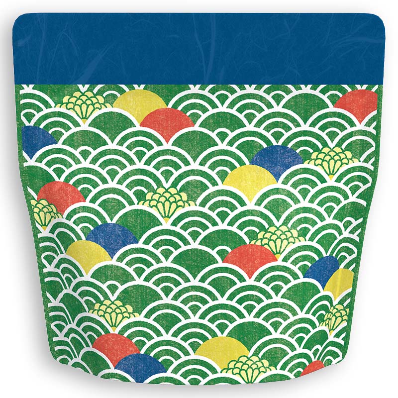 Yoshimura Pack 10155 Resealable Washi Paper Bag Wave 青海波柄 - yumenet.live