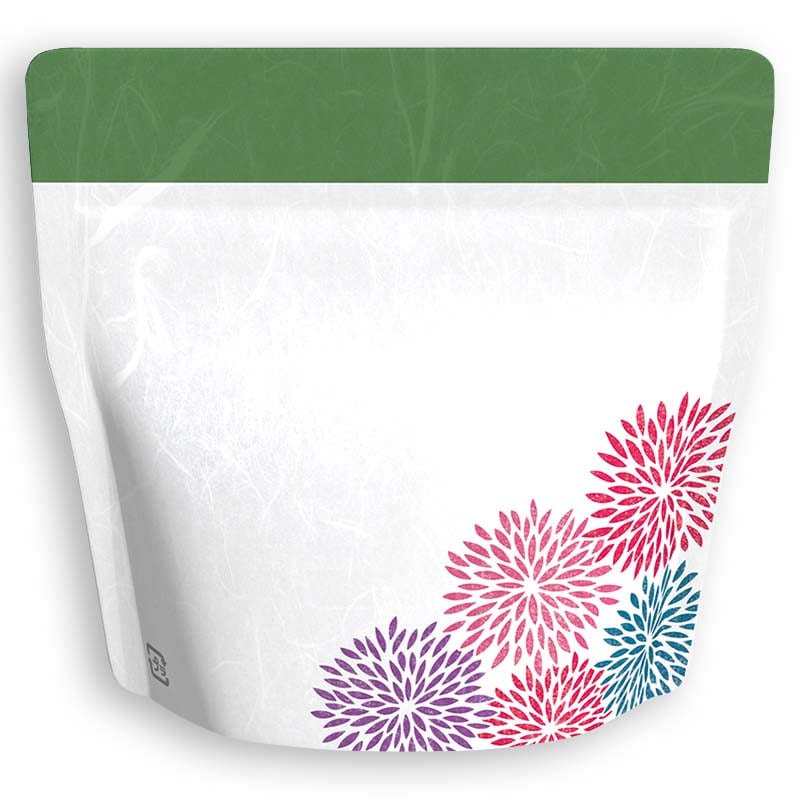 Yoshimura Pack 1313 Resealable Washi Paper Bag Mujina Chrysanthemum むじな菊 - yumenet.live