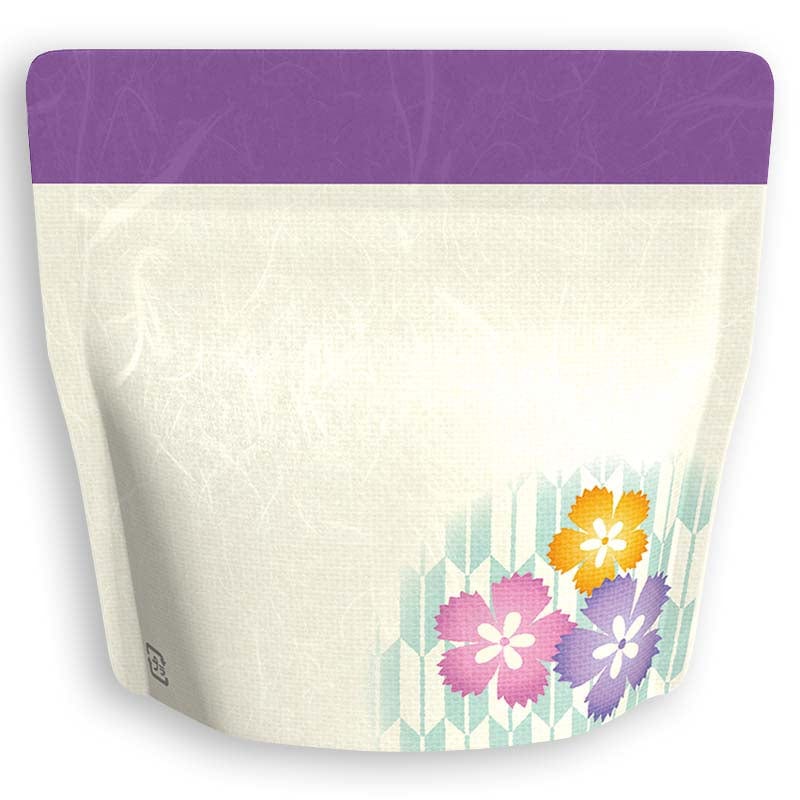 Yoshimura Pack 1325 Resealable Washi Paper Bag Flowers and Arrow Feathers 花と矢絣 - yumenet.live