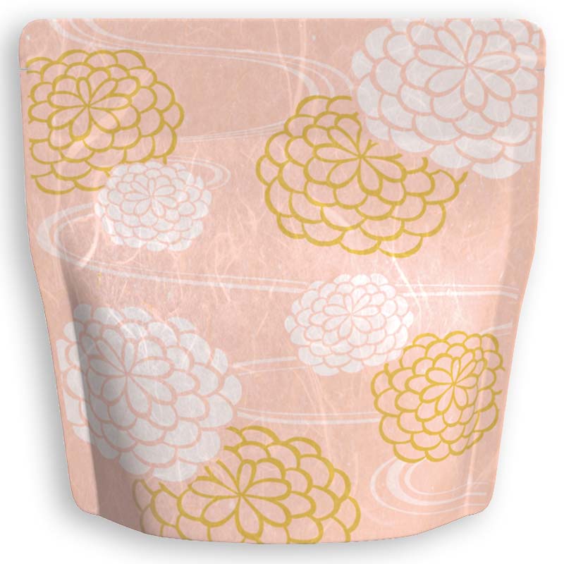 Yoshimura Pack 1397 Resealable Washi Paper Bag Temari Chrysanthemum 手鞠菊 - yumenet.live