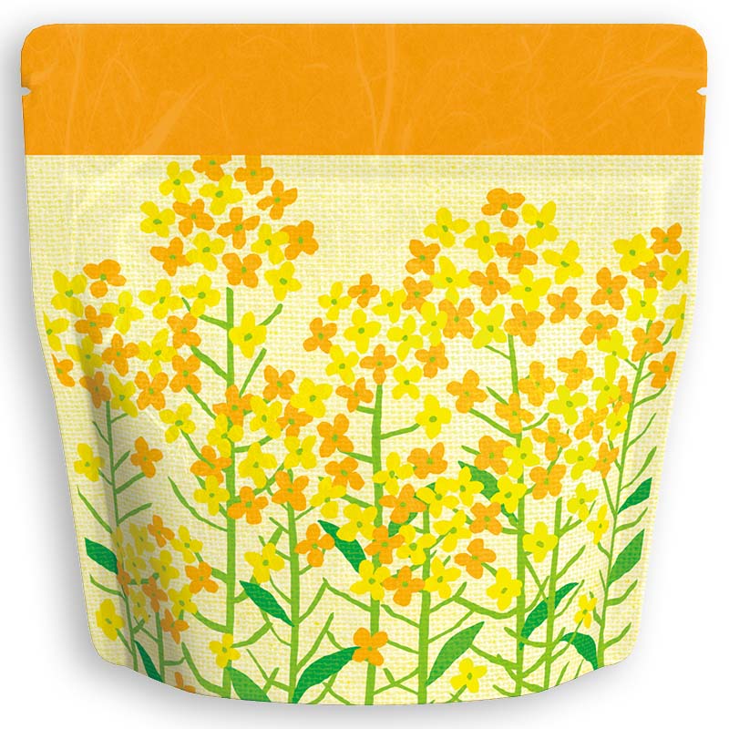 Yoshimura Pack 1451 Resealable Washi Paper Bag Field Mustard 菜の花 - yumenet.live