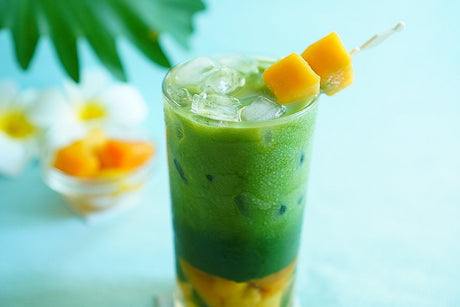 Iced Matcha Latte with Mango Recipe - yumenet.live