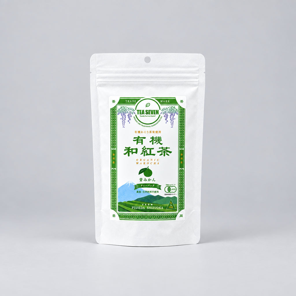 #0060 NaturaliTea (Tea Seven): Naturally Grown Black Tea with Green Mikan Citrus 青みかん入り有機和紅茶テイーバッグ yumenet.live