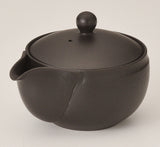 Takasuke Kiln (Y122) 高資陶苑: Tokoname Hohin Tea Pot, Black, Ceramic Mesh Strainer 160 ml