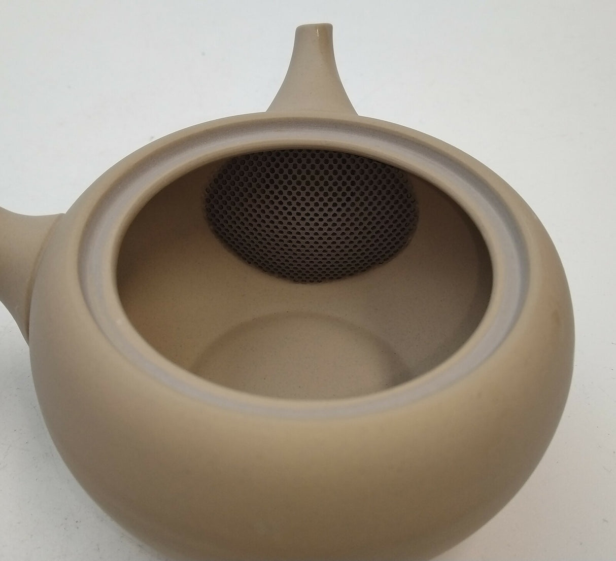 鷹介窯 (Y111) 高資陶苑：常滑急須 茶ポット 菊丸陶メッシュざる 250ml