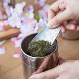青芳：ステンレス茶匙 桜柄茶杓 ステンレス茶箕 さくら