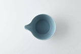 小田陶器：さざなみデザイン磁器注ぎ口付きボウル（ダークブルー） 小田陶器さざなみ片口小鉢（ブルーグレー）