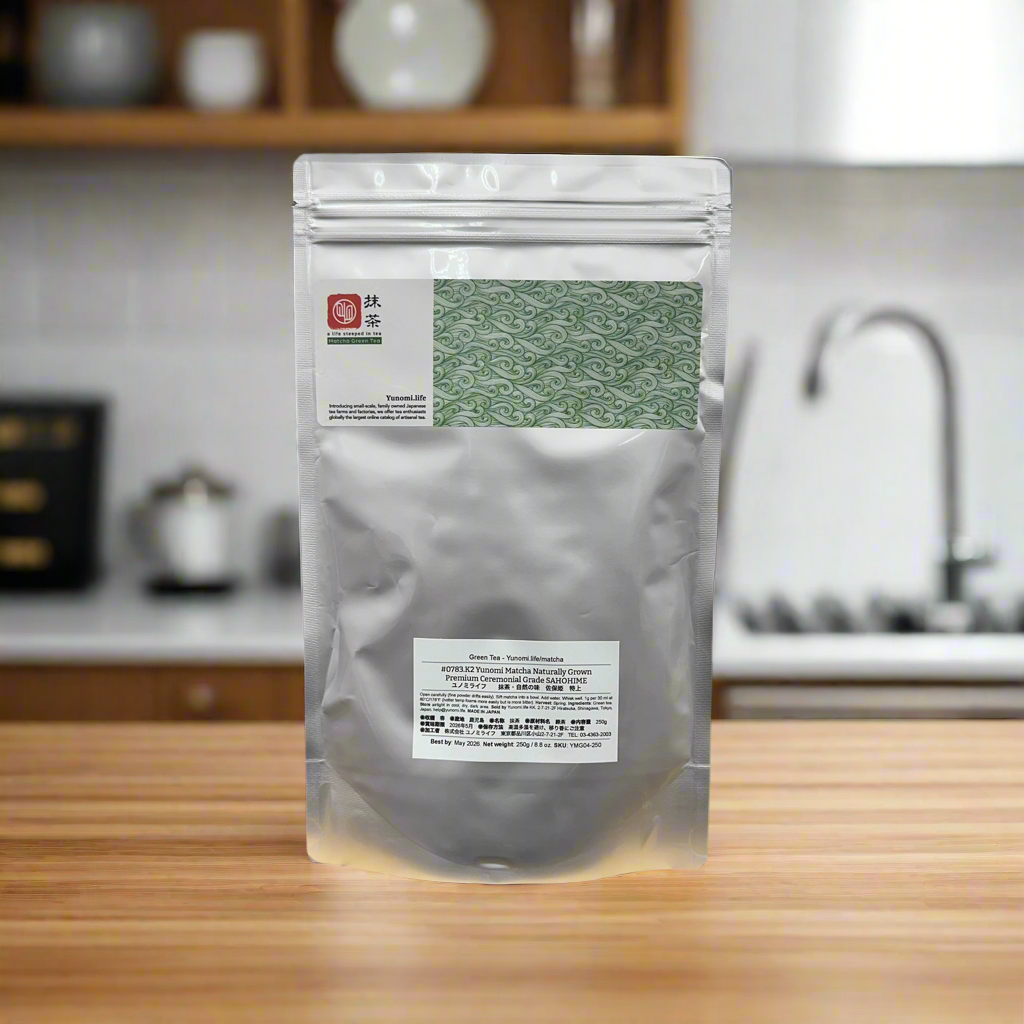 #0783.K2 [予約販売] Yunomi.Matcha：自然栽培 佐保姫 プレミアムセレモニーグレード抹茶（石臼挽き）