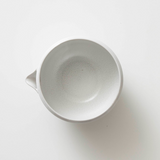 ORIGAMI「Kai - 片口」絹ホワイト - 美濃焼 磁器製片口抹茶碗 