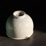Kiwakoto Suikaen White Matcha Pouring Bowl & Whisk Stand Set 片口抹茶碗と茶筅直しセット 白