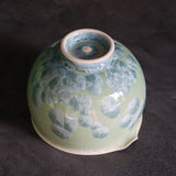 Kiwakoto Suikaen Green Matcha Pouring Bowl & Whisk Stand Set 片口抹茶碗と茶筅直しセット みどり