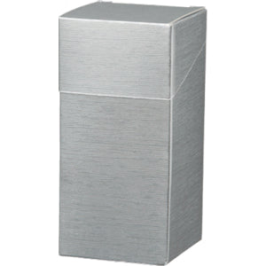 13811: Silver textured carton 74 x 74 x 155 mm