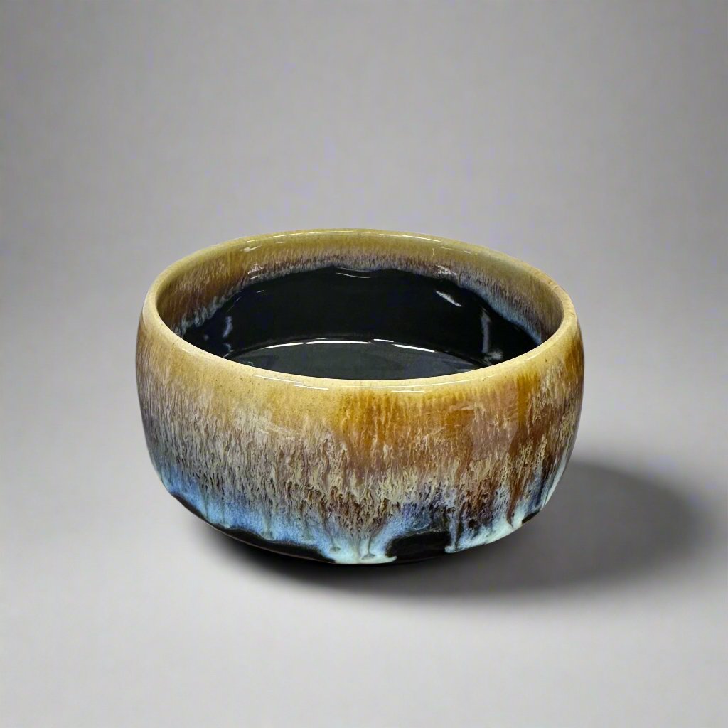 Saikai Ceramics: Hakuwan - Jatenmoku, Porcelain Matcha Bowl with Gift Box - yumenet.live