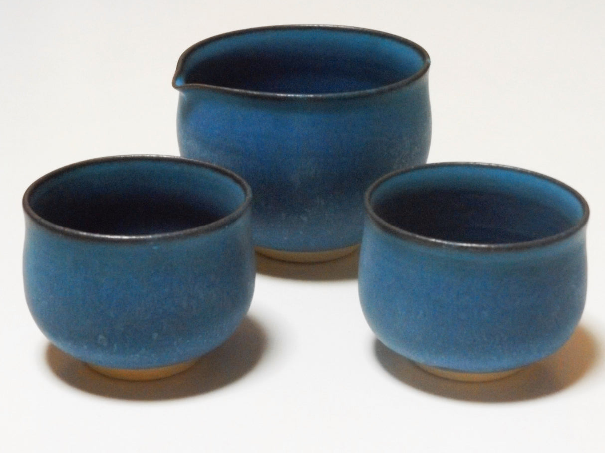 大磯工房 シーブルー片口抹茶茶碗