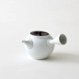 WDH - Hasamiyaki Porcelain White Kyusu Tea Set (Pot + 2 Cups)