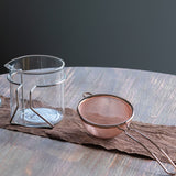 Three Snow: Stainless Steel Tea Strainer (Pink Gold) 共柄茶こし