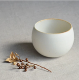 SHIKIKA - Korokoro Round Yunomi Cup - White