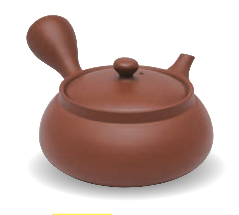 磯部陶器：エ12 常滑焼 紅横手急須 陶器製 網目模様 170ml