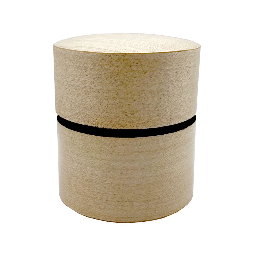 Fujiki Denshiro: Obizutsu Tea Canister - Kaede Maple 帯筒茶筒かえで - yumenet.live