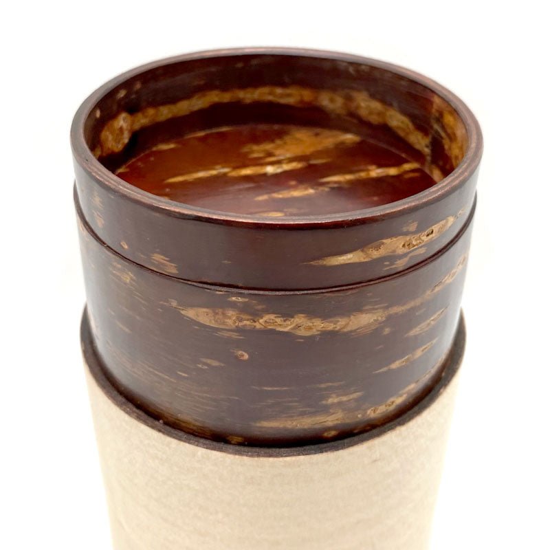 Fujiki Denshiro: Obizutsu Tea Canister - Kaede Maple 帯筒茶筒かえで - yumenet.live