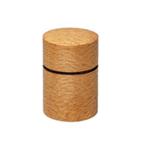 Fujiki Denshiro: Obizutsu Tea Canister - Silky Oak 帯筒茶筒シルキーオーク - yumenet.live