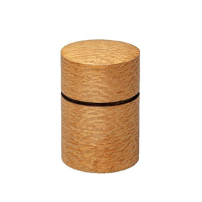 Fujiki Denshiro: Obizutsu Tea Canister - Silky Oak 帯筒茶筒シルキーオーク - yumenet.live