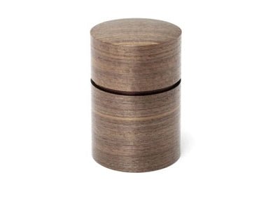 Fujiki Denshiro: Obizutsu Tea Canister - Walnut 帯筒茶筒くるみ - yumenet.live