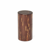 Fujiki Denshiro: Sakura Bark Tea Canister Turtle Shell Engraving by Arakawa Keitaro 総皮茶筒 天亀甲（荒川慶太郎　作） - yumenet.live