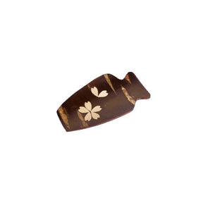 Fujiki Denshiro: Sakura Bark Tea Scoop Chasaji, Vase-shaped design with Sakura 茶箕 つぼ 桜 - yumenet.live