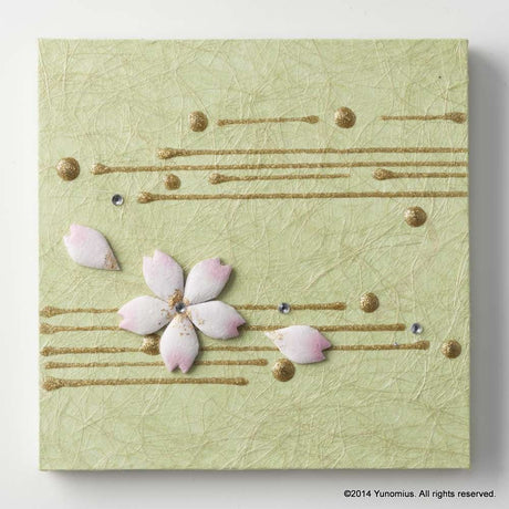 Hana & Haku: Sakura Washi Paper Panel (Green #3) - yumenet.live