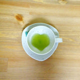 Hiroshi Hirai: Heart Shaped Cup & Saucer Set, Pink Accents - yumenet.live
