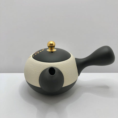 Isobe Ceramics mi122: Tokoname Kyusu Golden Autumn Leaves by Shouhou 200 ml 金彩紅葉桜 - yumenet.live