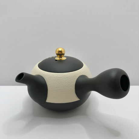 Isobe Ceramics mi122: Tokoname Kyusu Golden Autumn Leaves by Shouhou 200 ml 金彩紅葉桜 - yumenet.live