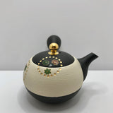 Isobe Ceramics mi122: Tokoname Kyusu Golden Autumn Leaves by Shouhou 200 ml 金彩紅葉桜 - yumenet.live
