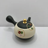Isobe Ceramics mi122: Tokoname Kyusu Golden Autumn Leaves by Shouhou 200 ml 金彩紅葉桜 - yumenet.live