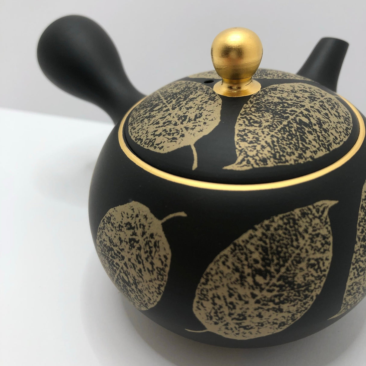 Isobe Ceramics mi124: Tokoname Kyusu Shouhou 200 ml 金彩木の葉 - yumenet.live