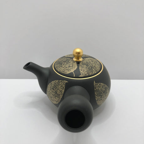 Isobe Ceramics mi124: Tokoname Kyusu Shouhou 200 ml 金彩木の葉 - yumenet.live