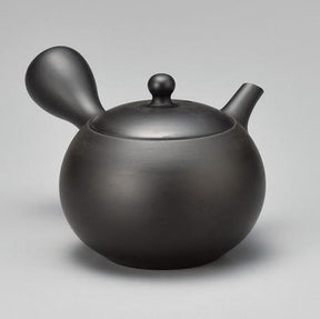 Jinsui Kiln M386: Komaru - Tokoname Kyusu Tea Pot (180 cc, Black, Yamaki Ikai) 常滑・人水・コマル・黒 - yumenet.live